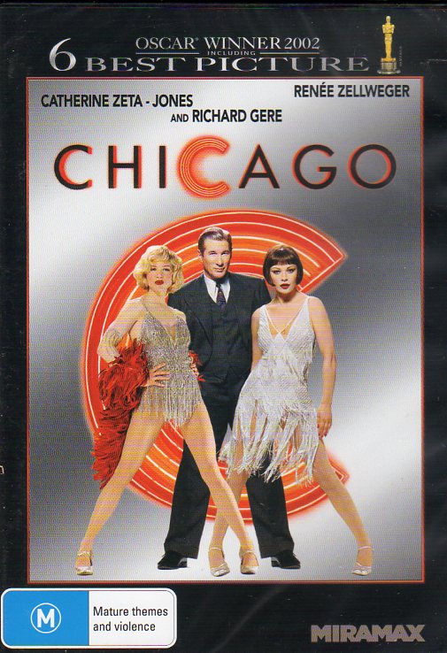 Cat. No. DVD 1463: CHICAGO ~ CATHERINE ZETA-JONES / RENEE ZELLWEGER / RICHARD GERE. UNIVERSAL / SONY / MIRAMAX D63553.