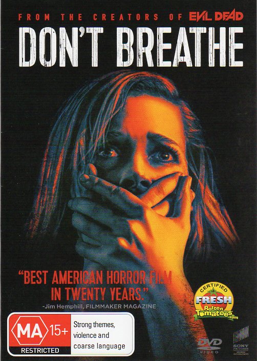 Cat. No. DVDM 1470: DON'T BREATHE ~ JANE LEVY / DYLAN MINNETTE / DANIEL ZOVATO. UNIVERSAL / SONY DF1013.