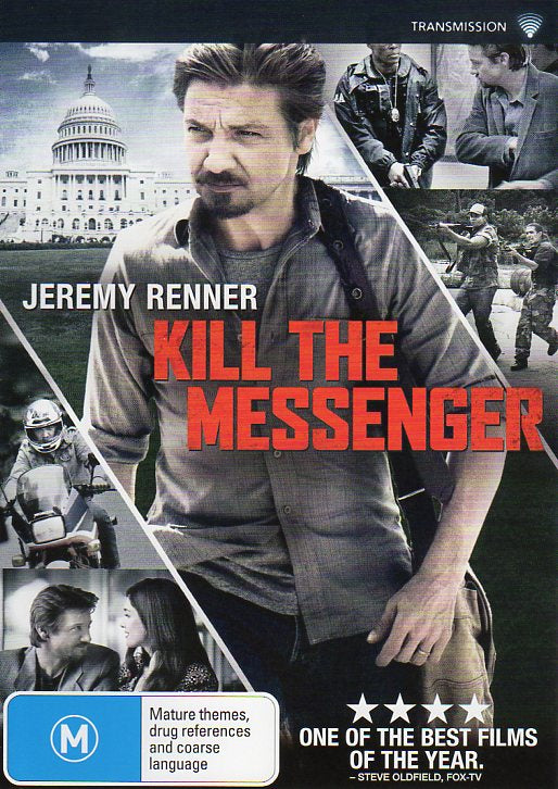 Cat. No. DVDM 1344: KILL THE MESSENGER ~ JEREMY RENNER / RAY LIOTTA / ANDY GARCIA. PARAMOUNT / TRANSMISSION DVD9753.