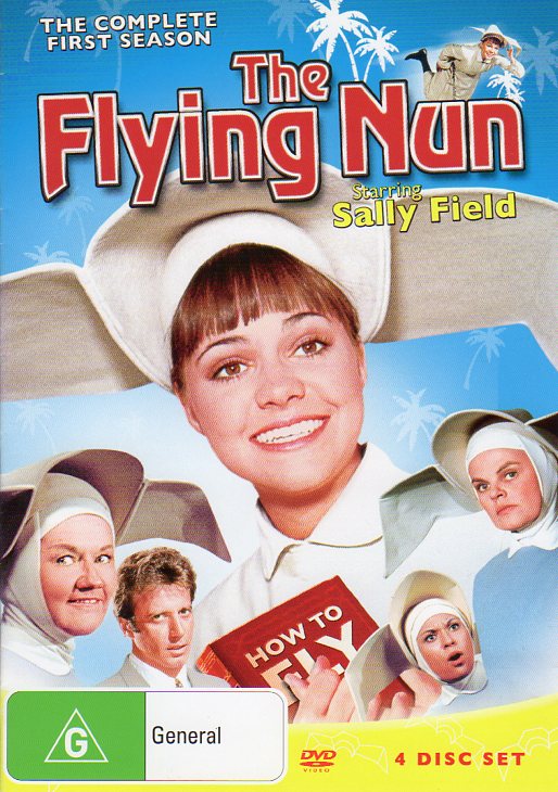 Cat. No. DVDM 1477: THE FLYING NUN - THE COMPLETE FIRST SEASON ~ SALLY FIELD / MADELEINE SHERWOOD / MARGE REDMOND. SONY / SHOCK KAL3726.
