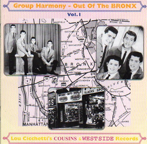 Cat. No. DJ-CD 55047: VARIOUS ARTISTS ~ OUT OF THE BRONX - DOO WOP FROM COUSINS AND WESTSIDE RECORDS. VOL. 1. DEE JAY JAMBOREE DJ-CD 55047. (IMPORT).