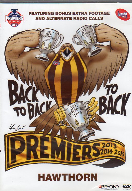 Cat. No. DVDS 1173: 2015 AFL PREMIERS - HAWTHORN: BACK TO BACK TO BACK. AFL / BEYOND BHE6695.