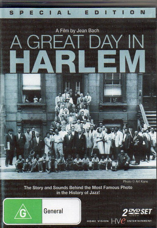 Cat. No. DVD 1242: VARIOUS ARTISTS ~ A GREAT DAY IN HARLEM. WARNER VISION 5144203842.