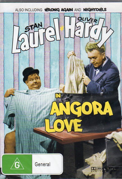 Cat. No. DVDM 2013: ANGORA LOVE / WRONG AGAIN / NIGHTOWLS ~ STAN LAUREL / OLIVER HARDY. BOUNTY BF66.