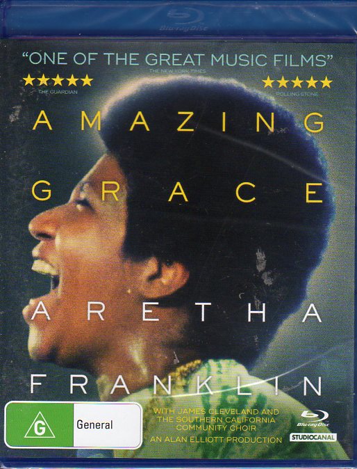 Cat. No. DVDBR 1448: ARETHA FRANKLIN ~ AMAZING GRACE. STUDIOCANAL / SONY MUSIC BDL 1090.