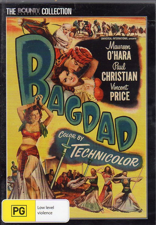 Cat. No. DVDM 2027: BAGDAD ~ MAUREEN O'HARA / PAUL CHRISTIAN / VINCENT PRICE. UNIVERSAL / BOUNTY BF39.4
