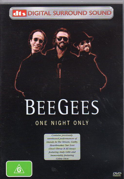Cat. No. DVD 1067: BEE GEES ~ ONE NIGHT ONLY. RAJONVISION RV0695