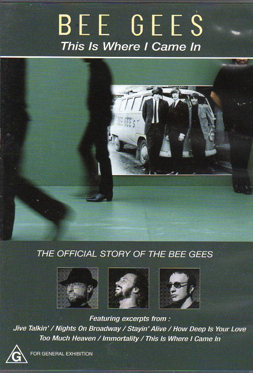 Cat. No. DVD 1012: BEE GEES ~ THIS IS WHERE I CAME IN - THE OFFICIAL STORY OF THE BEE GEES. 8573892102.