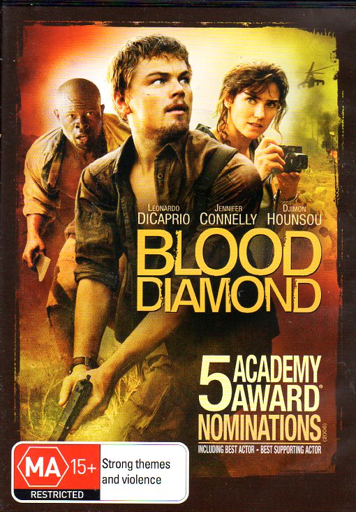 Cat. No. DVDM 1096: BLOOD DIAMOND ~ LEONARDO DiCAPRIO / JENNIFER CONNELLY / DJIMON HOUNSOU / MICHAEL SHEEN.. WARNER BROS. Y11762.