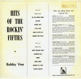 Cat. No. VV 1166: BOBBY VEE ~ SINGS HITS OF THE ROCKIN' '50s. SUNSET SLS9-6114.