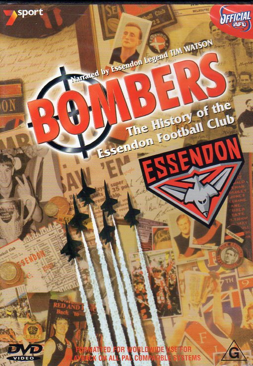 Cat. No. DVDS 1183: BOMBERS - HISTORY OF THE ESSENDON FOOTBALL CLUB. AFL AFVD150.
