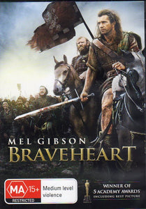 Cat. No. DVDM 1132: BRAVEHEART ~ MEL GIBSON / SOPHIE MARCEAU / PATRICK McGOOHAN / CATHERINE McCORMACK. 20TH CENTURY FOX 230034SDO.