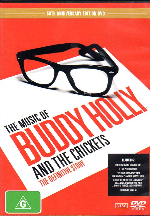 Cat. No. DVD 1230: BUDDY HOLLY ~ THE MUSIC OF BUDDY HOLLY & THE CRICKETS - THE DEFINITIVE STORY. UNIVERSAL 1794455.