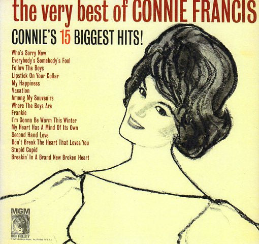 Cat. No. VV 1065: CONNIE FRANCIS ~ THE VERY BEST OF CONNIE FRANCIS. MGM E-4167.