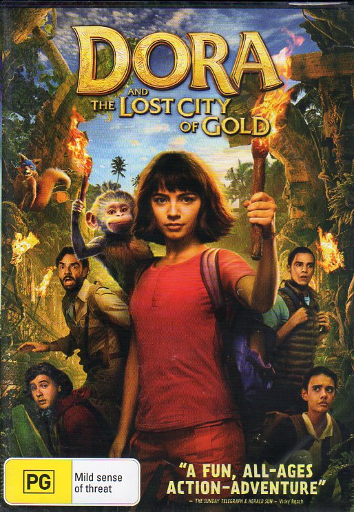 Cat. No. DVDM 2026: DORA AND THE LOST CITY OF GOLD ~ ISABELA MONER / EUGENIO DERBEZ / MICHAEL PENA / EVA LONGORIA / DANNY TREJO. UNIVERSAL / SONY DL0344.