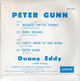 Cat. No. VV 1047: DUANE EDDY ~ PETER GUNN. LONDON EZA 7587.