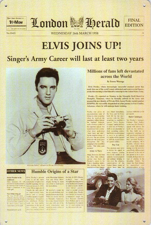 Cat. No. MS 006: ELVIS PRESLEY. No. 6.