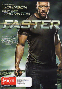 Cat. No. DVDM 1961: FASTER ~ DWAYNE JOHNSON / BILLY BOB THORNTON / OLIVER JACKSON-COHEN. TRI STAR / SONY D69194.