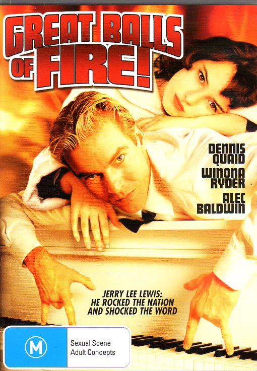 Cat. No. DVD 1178: GREAT BALLS OF FIRE ~ DENNIS QUAID / WINONA RYDER / ALEC BALDWIN. MGM/SHOCK KAL1324.