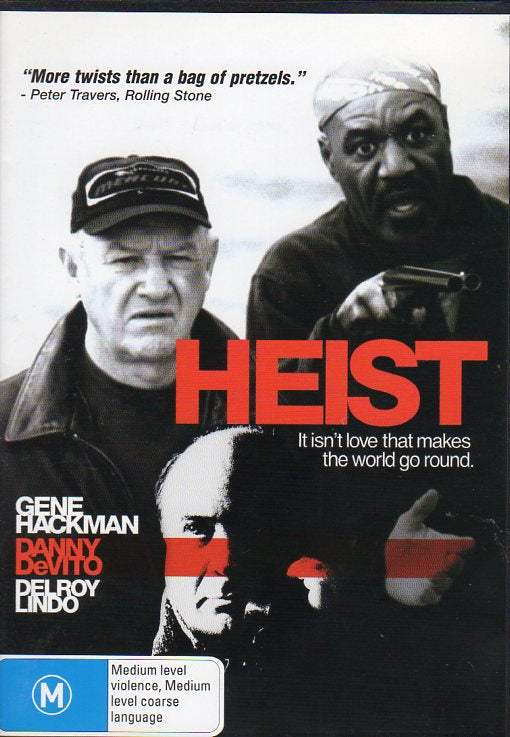 Cat. No. DVDM 1211: HEIST ~ GENE HACKMAN / DANNY DE VITO / DELROY LINDO. MIRAMAX C-11166S-9.