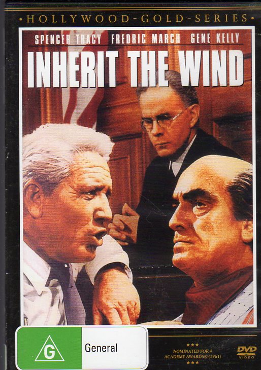 Cat. No. DVDM 1240: INHERIT THE WIND ~ SPENCER TRACY / FREDERIC MARCH / GENE KELLY / DICK YORK / DONNA ANDERSON / HARRY MORGAN / CLAUDE AKINS. MGM / SHOCK VEGE221.