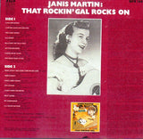Cat. No. VV 1363: JANIS MARTIN ~ THAT ROCKIN' GIRL ROCKS ON. BEAR FAMILY BFX 15046.
