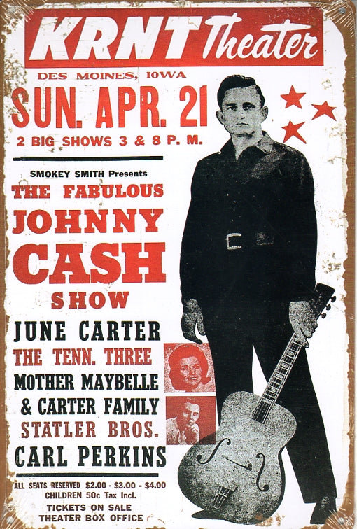 Cat. No. MS 024: JOHNNY CASH. No. 1. - KRNT THEATER.