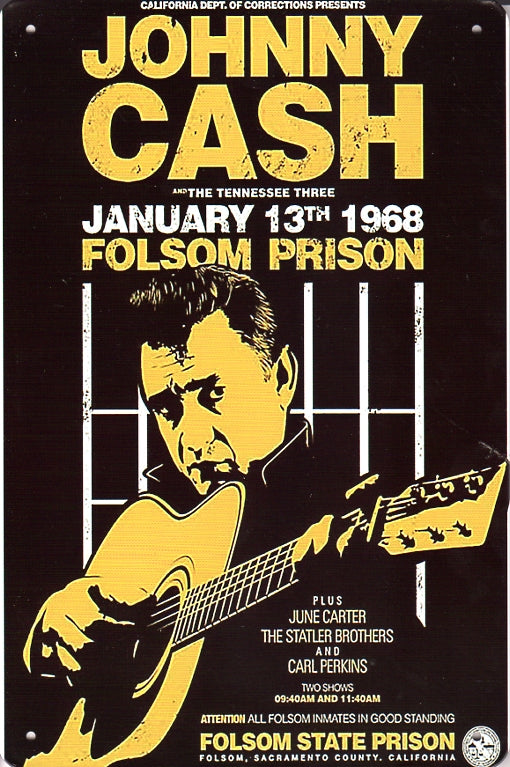 Cat. No. MS 025: JOHNNY CASH. No. 3. - FOLSOM PRISON, 1968.