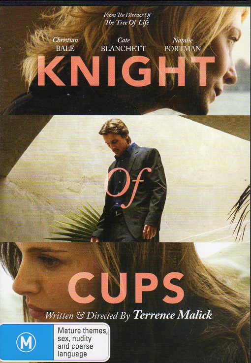 Cat. No. DVDM 1204: KNIGHT OF CUPS ~ CHRISTIAN BALE / CATE BLANCHETT / NATALIE PORTMAN. ROADSHOW R-112981-9.