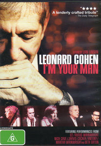 Cat. No. DVD 1333: LEONARD COHEN ~ I'M YOUR MAN. MIRAMAX / LIONSGATE C-108983-9.