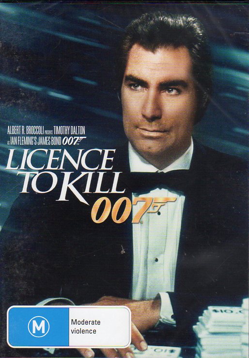 Cat. No. DVDM 1405: LICENCE TO KILL ~ TIMOTHY DALTON / CAREY LOWELL / ROBERT DAVI / TALISA SOTO / ANTHONY ZERBE. MGM / WARNER BROS. R-129096-9.