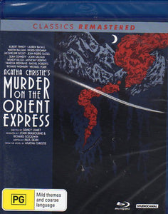 Cat. No. DVDMBR 1924: MURDER ON THE ORIENT EXPRESS ~ ALBERT FINNEY / LAUREN BACALL / MARTIN BALSAM / INGROD BERGMAN. UNIVERSAL / SONY / STUDIOCANAL BD94537.