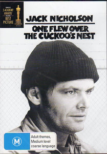 Cat. No. DVDM 1135: ONE FLEW OVER THE CUCKOO'S NEST ~ JACK NICHOLSON / LOUISE FLETCHER / WILLIAM REDFIELD / DANNY DeVITO / CHRISTOPHER LLOYD. WARNER BROS. 36700.