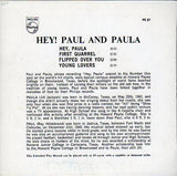 Cat. No. VV 1006: PAUL AND PAULA ~ HEY! PAUL & PAULA. PHILIPS PE27.