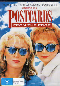Cat. No. DVDM 1995: POSTCARDS FROM THE EDGE ~ MERYL STREEP / SHIRLEY MACLAINE / DENNIS QUAID. COLUMBIA / SHOCK KAL5084.