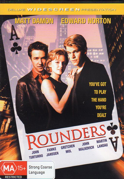 Cat. No. DVDM 1227: ROUNDERS ~ MATT DAMON / EDWARD NORTON / GRETCHEN MOL. MIRAMAX C-105681-9.