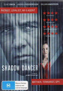 Cat. No. DVDM 2022: SHADOW DANCER ~ CLIVE OWEN / ANDREA RISEBOROUGH / GILLIAN ANDERSON / AIDEN GILLAN / DOMHNALL GLEESON. ELEMENT PICTURES / EAGLE ENT. EAG2655.