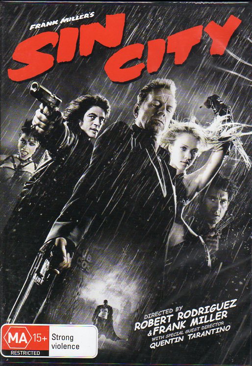 Cat. No. DVDM 1942: SIN CITY ~ JESSIAC ALBA / BENICIO DEL TORO / BRITTANY MURPHY / BRUCE WILLIS / CLIVE OWEN / MICKEY ROURKE. PARAMOUNT / MIRAMAX D64817.