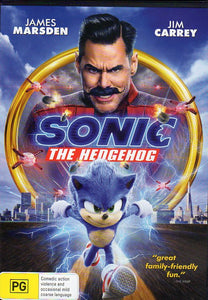 Cat. No. DVDM 1958: SONIC THE HEDGEHOG ~ JAMES MARSDEN / JIM CARREY. UNIVERSAL / PARAMOUNT DL1744.