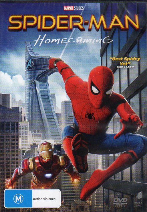 Cat. No. DVDM 1970: SPIDERMAN - HOMECOMING ~ TOM HOLLAND / MICHAEL KEATON / JAN FAVREAU / TYNE DALY / ROBERT DOWNEY JR. UNIVERSAL / SONY DH2291.