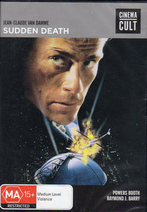 Cat. No. DVDM 1962: SUDDEN DEATH ~ JEAN-CLAUDE VAN DAMME / POWERS BOOTH / RAYMOND J. BARRY. UNIVERSAL / SHOCK KAL4332.
