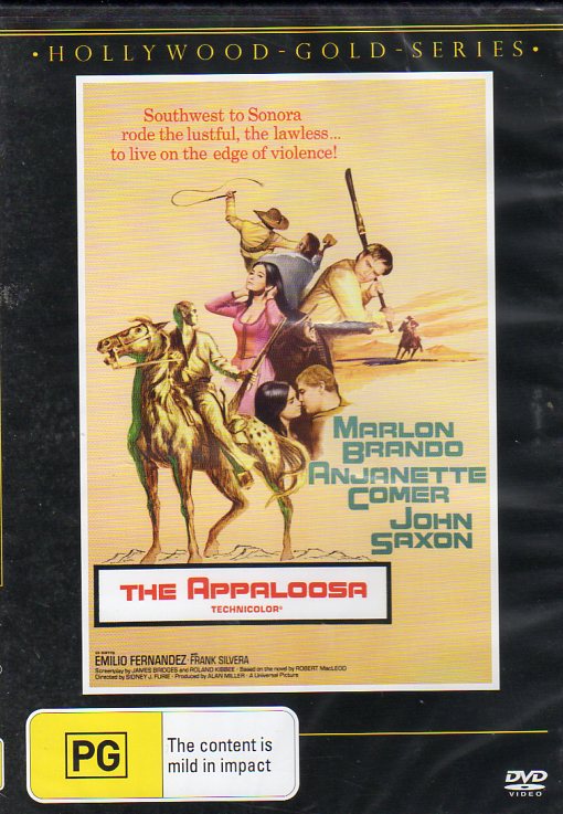 Cat. No. DVDM 2044: THE APPALOOSA ~ MARLON BRANDO / ANJANETTE COMER / JOHN SAXON / RAFAEL CAMPOS. UNIVERSAL / SHOCK KAL5475.