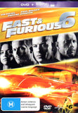 Cat. No. DVDM 1054: THE FAST & FURIOUS #6 ~ VIN DIESEL / PAUL WALKER / DWAYNE JOHNSON / MICHELLE RODRIGUEZ / JORDANA BREWSTER / TYRESE GIBSON / LUKE EVANS / CHRIS "LUDACRIS" BRIDGES. UNIVERSAL DA5659.