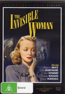 Cat. No. DVDM 2058: THE INVISIBLE WOMAN ~ VIRGINIA BRUCE / JOHN BARRYMORE / MARIA MONTEZ / JOHN HOWARD / CHARLES LANE. UNIVERSAL / SHOCK VEGE101.