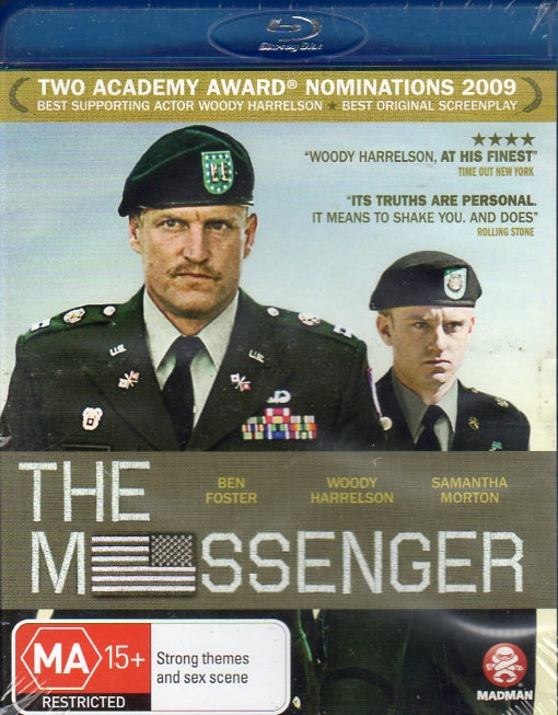 Cat. No. DVDMBR 2067: THE MESSENGER ~ BEN FOSTER / WOODY HARRELSON / SAMANTHA MORTON. OMILAB / MADMAN MMA8068BR.