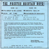 Cat. No. VV 1054: THE PRESTON MOUNTAIN BOYS ~ IT'S GREAT TO BE LIVING. PRESTON RECORDS PEP-5015.