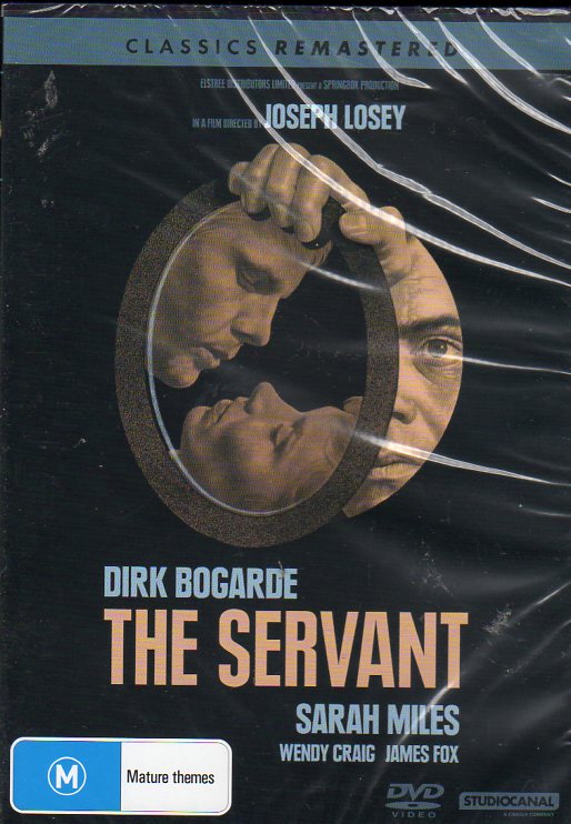 Cat. No. DVDM 1989: THE SERVANT ~ DIRK BOGARDE / SARAH MILES / WENDY CRAIG / JAMES FOX. UNIVERSAL / SONY / STUDIOCANAL D49317.