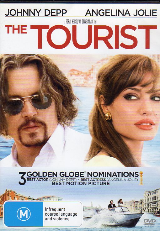 Cat. No. DVDM 1126: THE TOURIST ~ JOHNNY DEPP / ANGELINA JOLIE / PAUL BETTANY / TIMOTHY DALTON / STEVEN BERKOFF. COLUMBIA / SONY D71900.