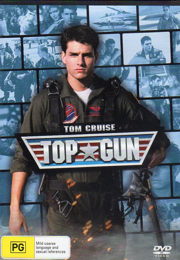 Cat. No. DVDM 1194: TOP GUN (STANDARD EDITION) ~ TOM CRUISE / KELLY McGILLIS / VAL KILMER / ANTHONY EDWARDS / TOM SKERRITT. PARAMOUNT DC 3092.