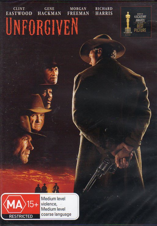 Cat. No. DVDM 1093: UNFORGIVEN ~ CLINT EASTWOOD / GENE HACKMAN / RICHARD HARRIS / MORGAN FREEMAN. WARNER BROS. Y23228.